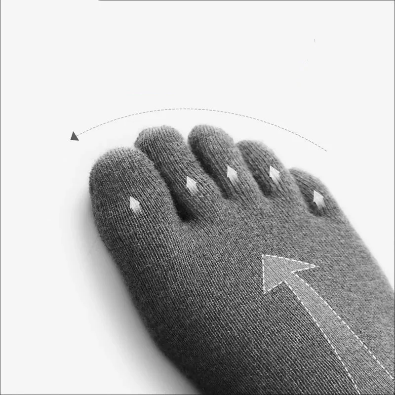 Unisex Solid Color Man Toe Socks Women High Quality Combed Cotton Black Harajuku Japanese Kimono Flip Flop 5 Finger Socks