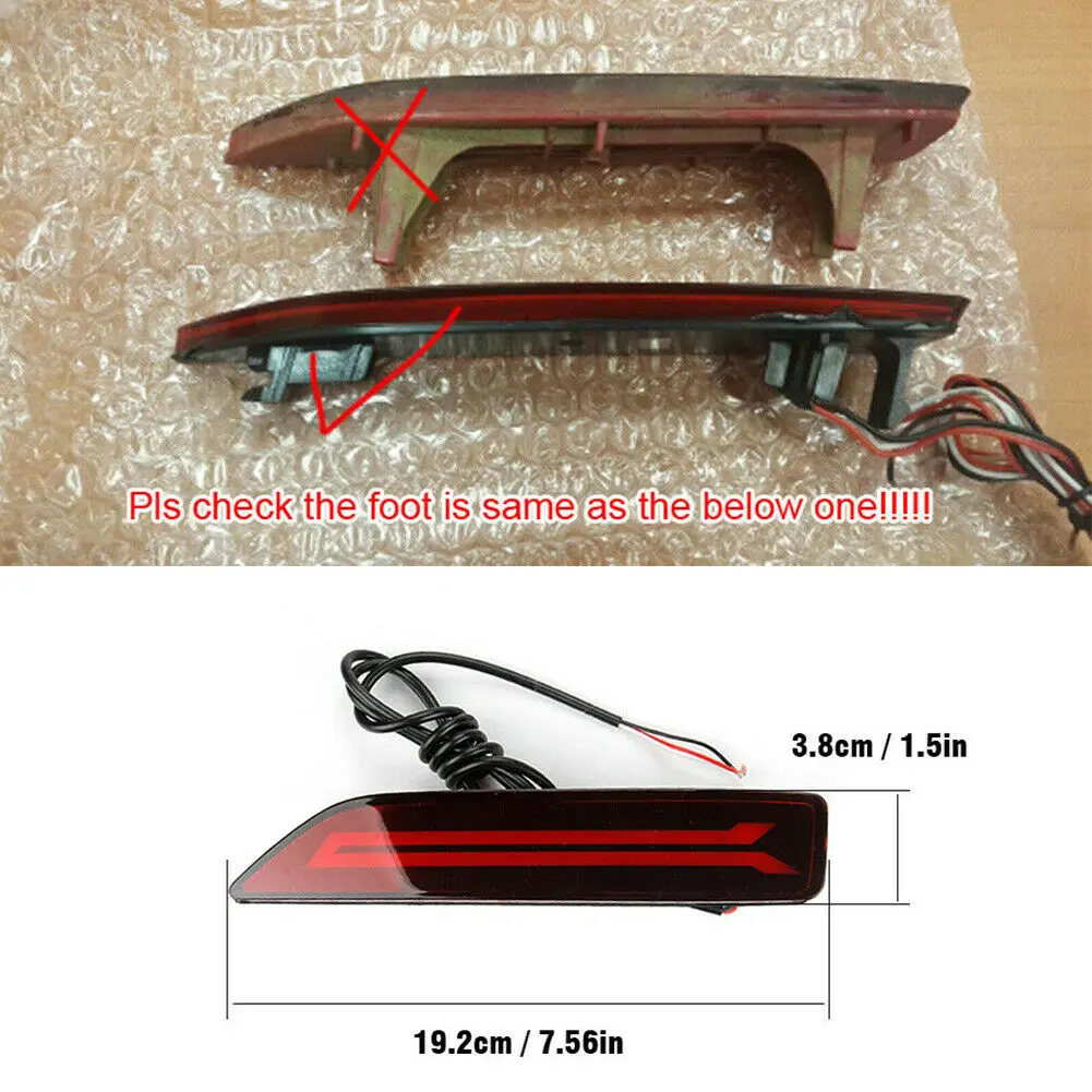 For 2007-2009 Honda CRV CR-V LED Rear Bumper Foglight DRL Tail Brake Lamp Lights