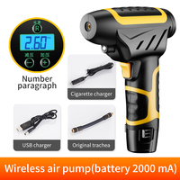 120W Wireless Car Air Compressor Handheld USB Rechargeable Tire Inflator Digital Inflatable Pump Pressure Gauge Car Accessories