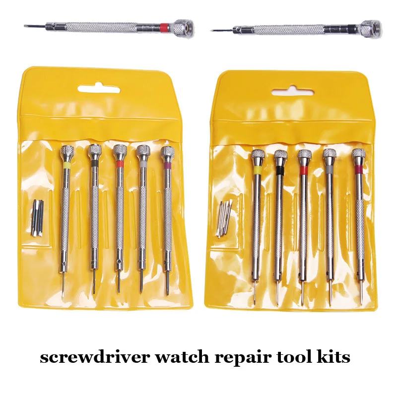 Stainless Steel Screwdriver Watch Repair Tools Kits Small Screwdrivers Awl PC Tablet Mobile Phone Watchmaker Repair Tool Set