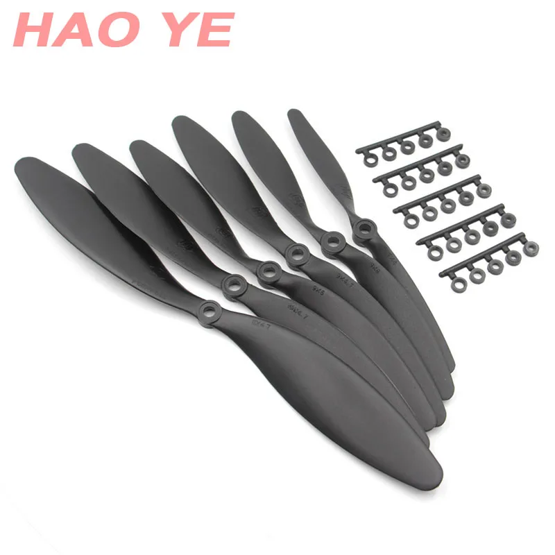 5PCS HAOYE RC 7040 8060 9047 9060 1047 1147 Fixed-Wing of Slow Speed Large Hole 6mm Electric Propeller for Airplane Accessories