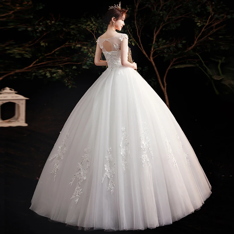 Di lusso Abito Da Sposa Nuova Sposa Vintage Lace Up Abiti Da Sposa Plus Size Abiti Da Sposa Abiti di Sfera Abiti Da Sposa 2020