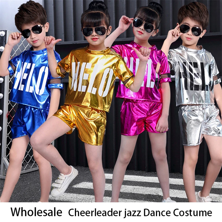 Teenagers Children Cheerleader Ballroom School Uniform Basketball Dance Costume Jazz Team Wear Top Pants Suit Boy Girl Gymnastic