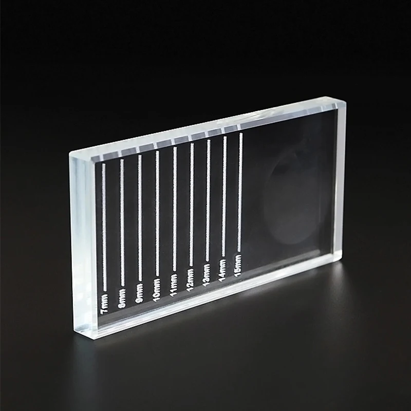 1pc Eyelash Glue Holder Transparent Rectangular Crystal stone for Individual Eyelash Extension Adhesive Glue Pallet Makeup tool