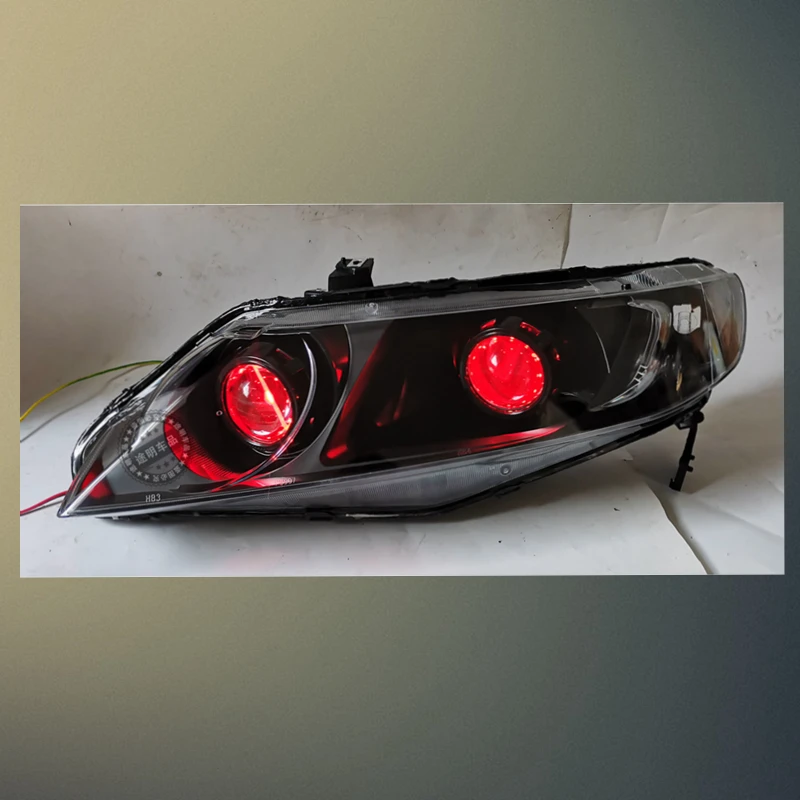 Suitable for Honda 8th generation Civic headlight assembly modification double-lens LED daytime running light angel eye hernia l