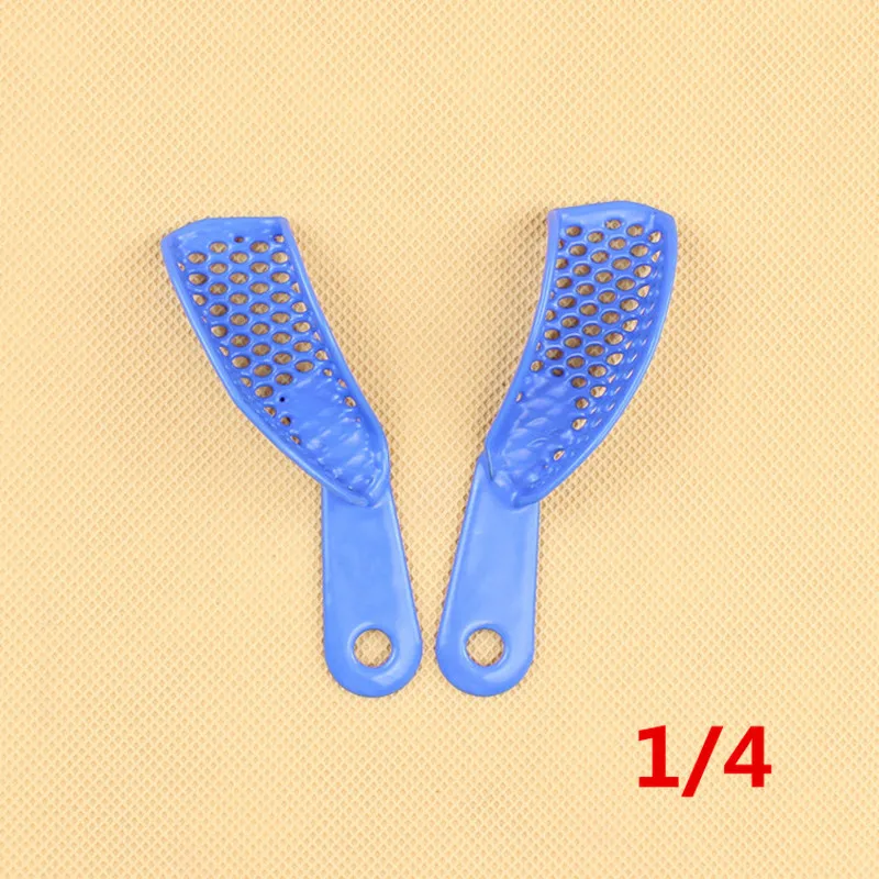 2pcs/Set Dental Impression Trays Oral Hygiene Plastic-Steel Dental Impression Trays Teeth Holder Dental Materials Dentist Tools