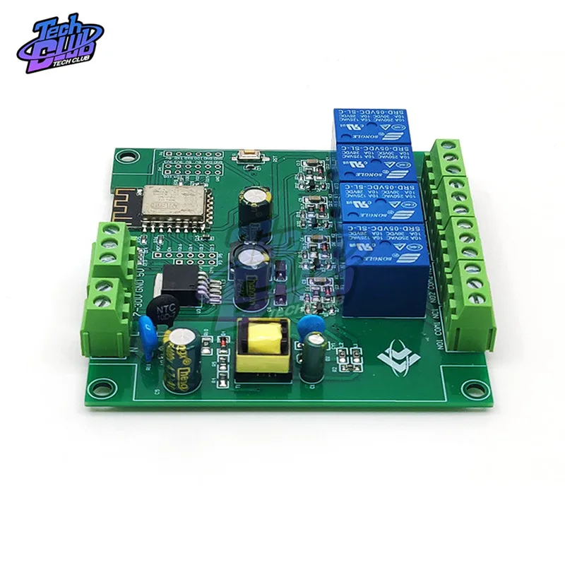 Il BYTE del bordo 4M di sviluppo del modulo ESP8266 del relè di WIFI di 5V 4 ESP-12F lampeggia per il bordo di controllo del carico di ca 90-250V DC7-30V