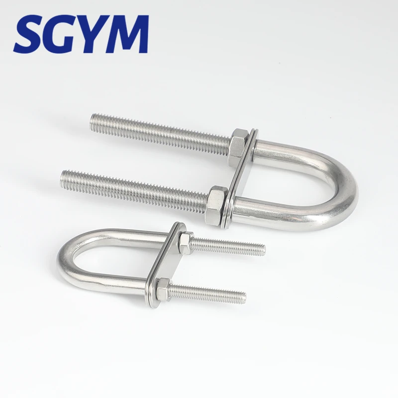 1 sztuk M4 M5 M6 M8 M10 M12 ze stali nierdzewnej 304 Marine Rigging Bow/Stern Eye u-bolt na sprzęt do łodzi części łodzi srebrny — zdjęcie 6