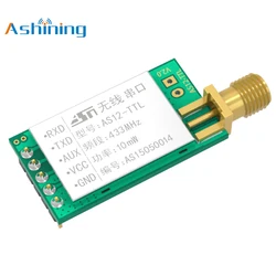 433MHz 10mW Wireless Serial Port Module AS12-TTL Low Power Consumption Command Transmission industrial communication