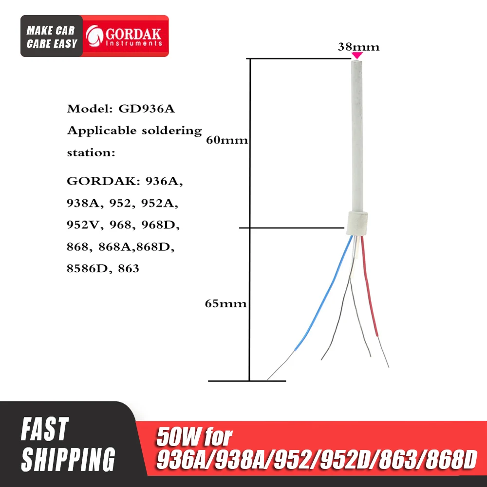 Original GORDAK 936A,938A,952,952B,952C,952D,952V,968,968A 968D 863,868,868A 868D 902 Soldering Iron Handle 1322 Heater