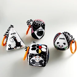 Geometric Rattle Sensory Black and White Series Car Visual Development Car Hanging Plush Training