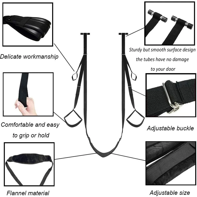 Секс-качели на дверь с сиденьем-сексуальный связывающий портупея для взрослых пар с регулируемыми ремешками, держит до 300 фунтов