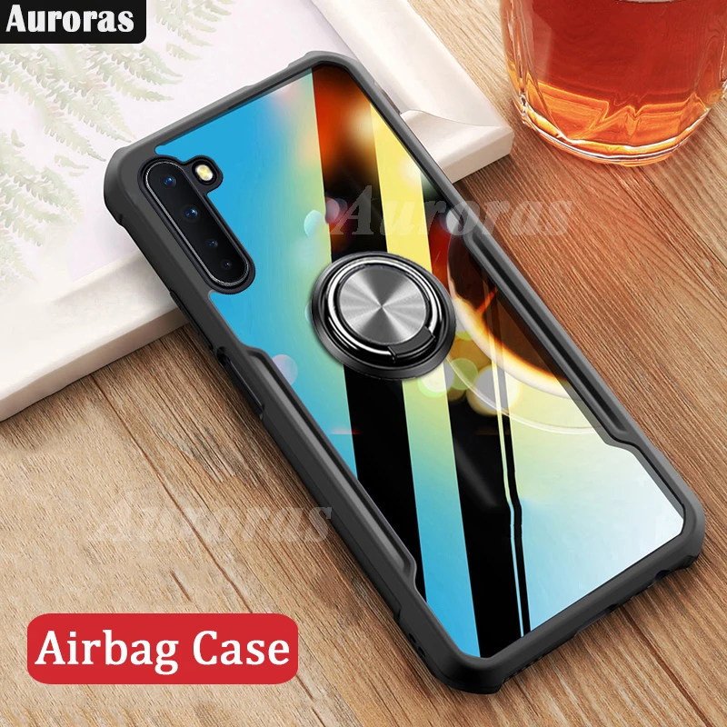 Auroras For Oneplus Nord Case Anti-fall Airbag Case With Ring Soft Frame Cover For Oneplus Nord CE 5G Case N200 Nord 2