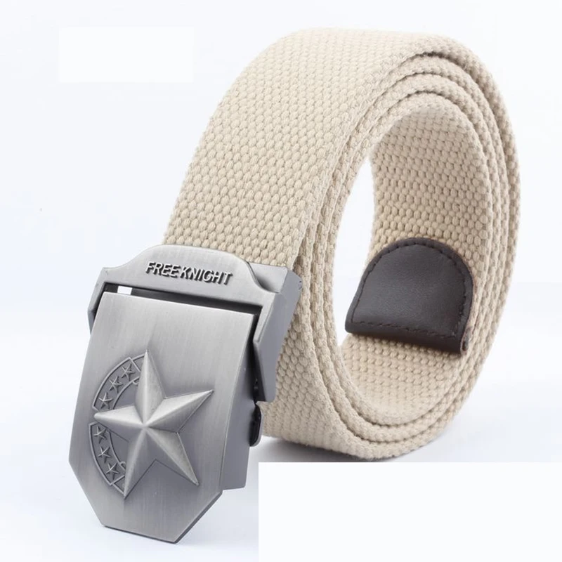 Cool Trend Klassieke Militaire Stijl Verdikte Geweven Student Canvas Man Riem