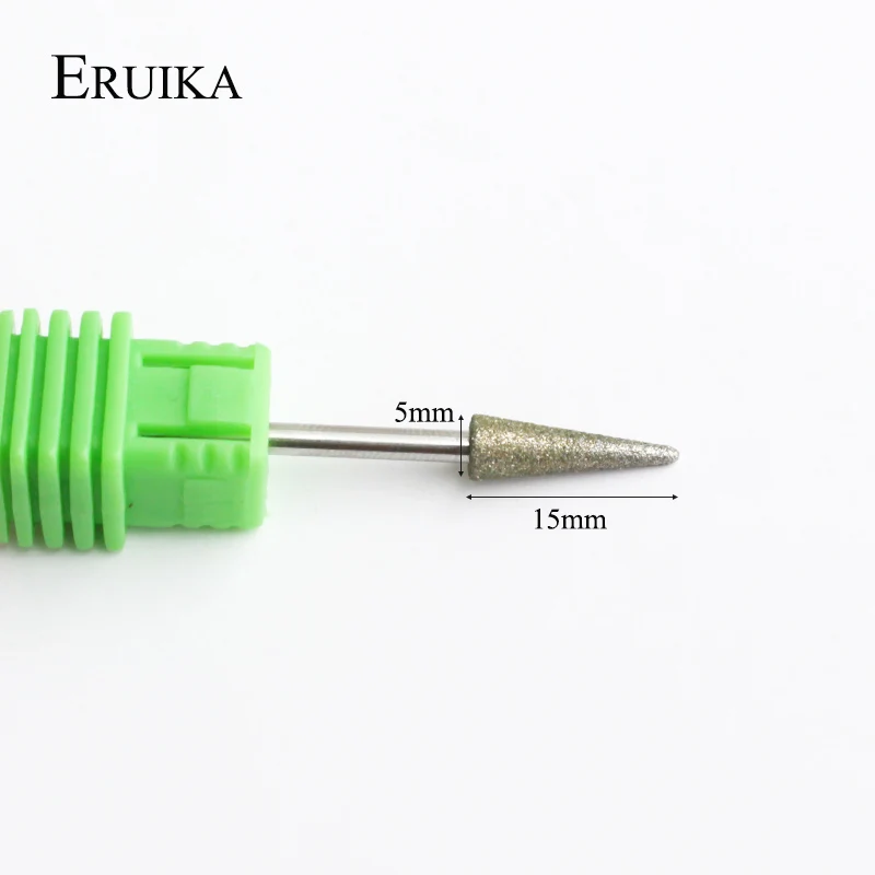 ERUIKA 1PC Diamond Bullet Sharp Bur Nail Drill Bit Electric Mills For Nail Cutter Manicure Machine For Manicure And Pedicure