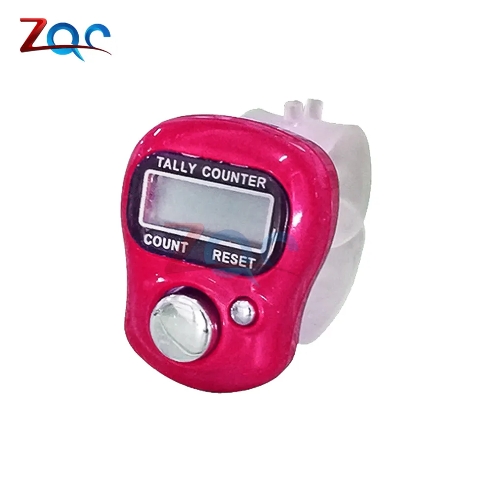 Portable Electronic Digital Counter Mini LCD Hand Held Finger Ring Tally Counter Stitch Marker Plastic Row Counter