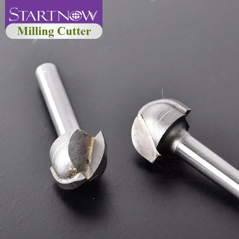 Startnow 5PCS Engraving Bits Woodworking Milling Cutters Round Bottom Router Bit End Mills Slotting Tool Trimming CNC Tool