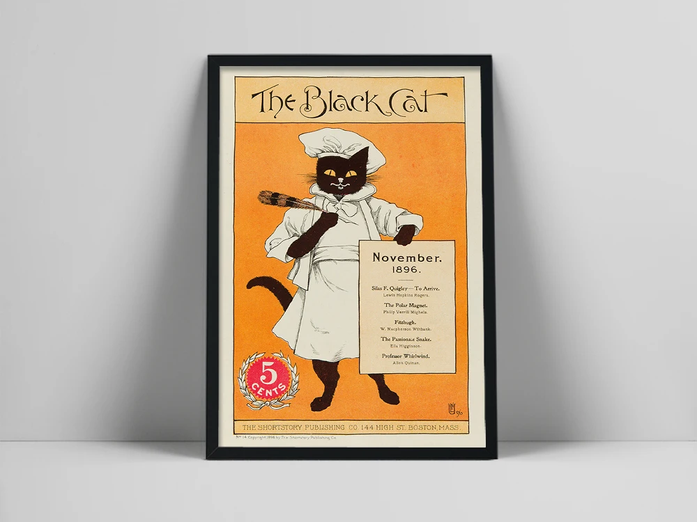 

Hot Classic Style The Black Cat Vintage Canvas Painting Famous Posters And Prints Wall Pictures For Living Room Home Decoration