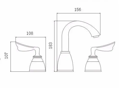 Vidric Luxury 3 Piece Set Faucet Bathroom Mixer Deck Mounted Sink Tap Basin Toilet Faucet Set Golden Finish 8' widespread Mixer