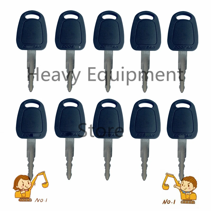 

10pcs Key For Bobcat Daewoo Doosan Terex Excavator Ignition Keys F900 K1009605B