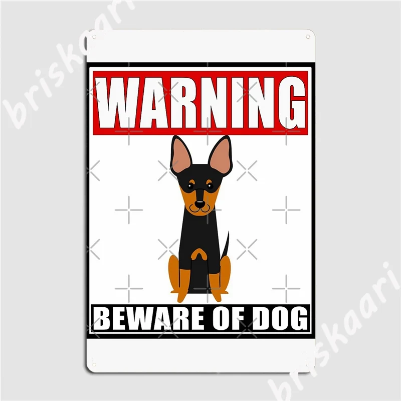 Warning Russian Toy Terrier Beware Of Dog Metal Signs Club Printing Cave pub Garage Decoration Tin sign Posters