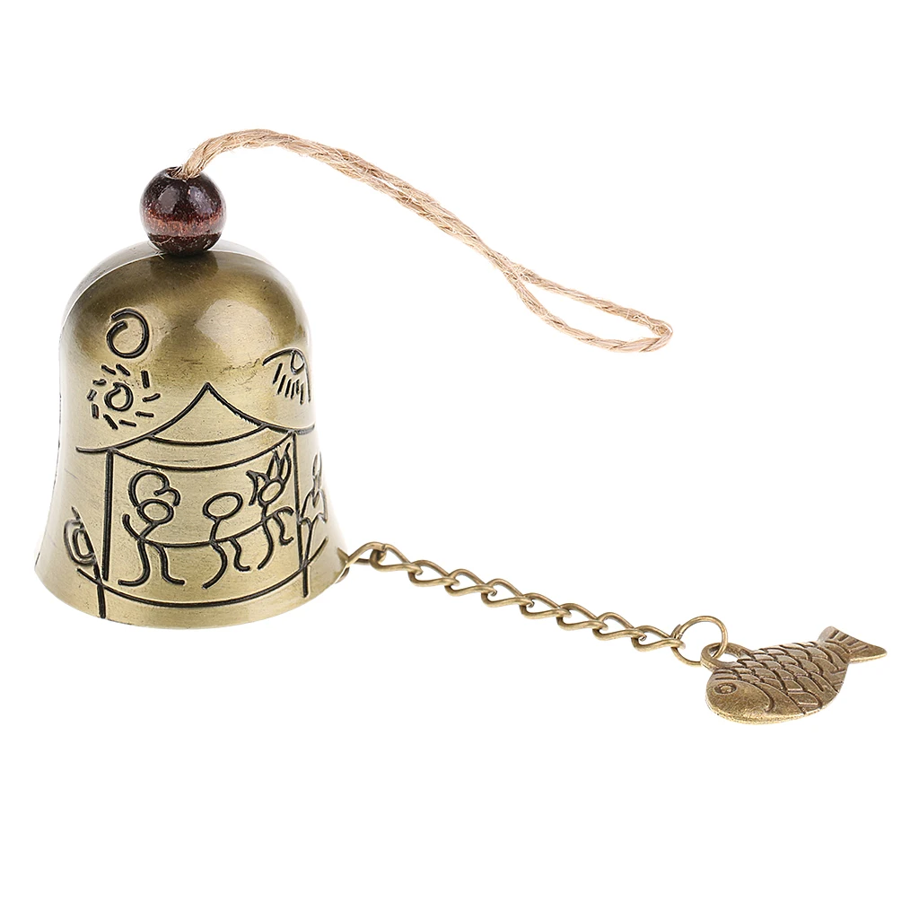 Lucky Feng Shui Bell budda moneta na bogactwo i bezpieczeństwo i sukces-dom ogród Patio drzewo wnętrza samochodów wiszące urok dzwonek wietrzny