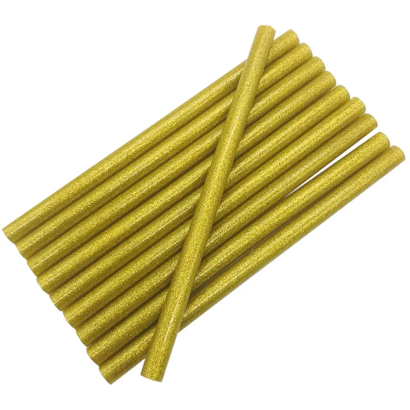 10 PC 11mm * 200mm Hot Melt Kleber Sticks Für Kleber Pistole Handwerk Telefon Fall Reparatur Zubehör Klebstoff 11mm Gold Farbe GlueStick