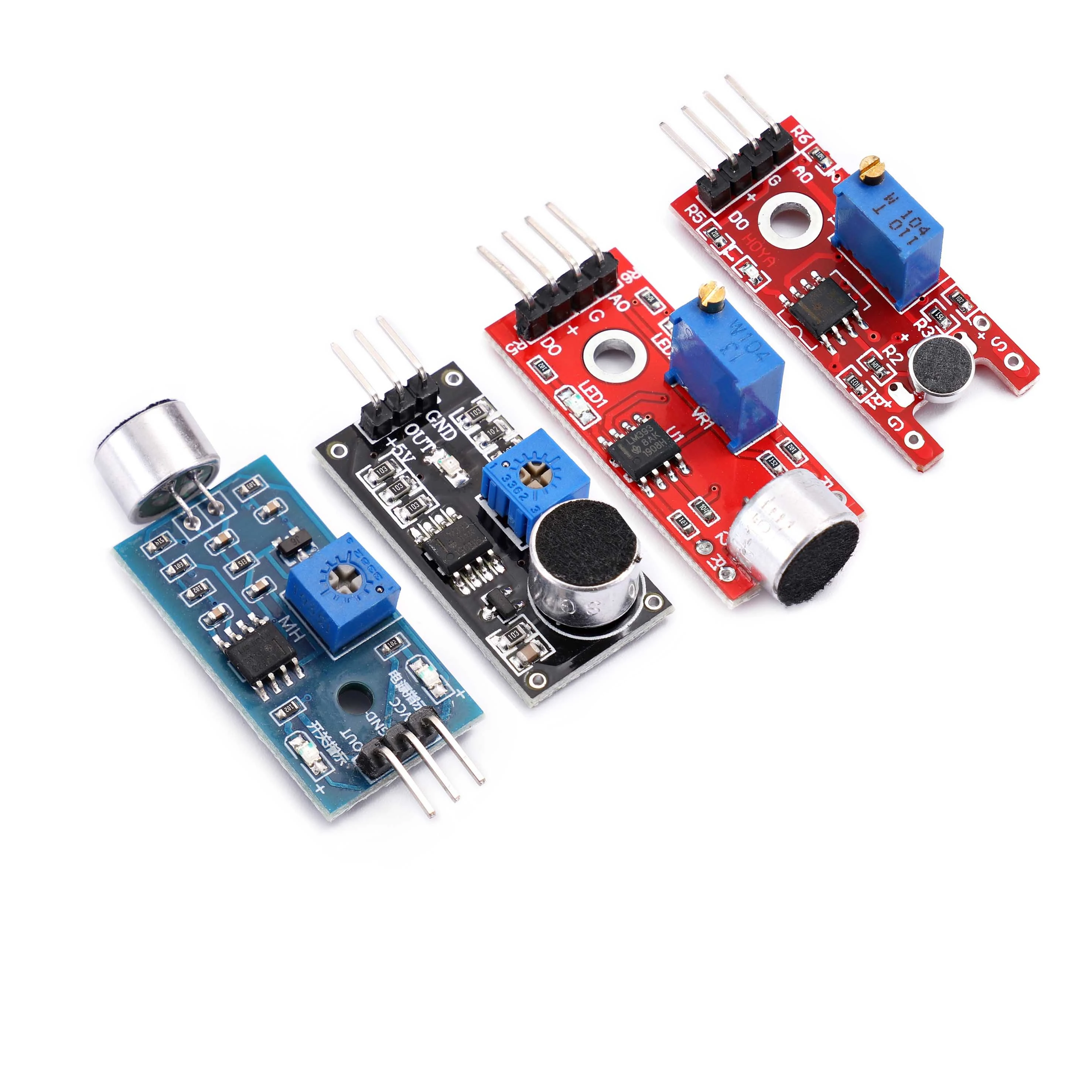 Microphone Voice Sound Sensor Detection Module Sound Detection Sensor Module Sound Sensor KY-038 KY-037 Black Blue Red Board