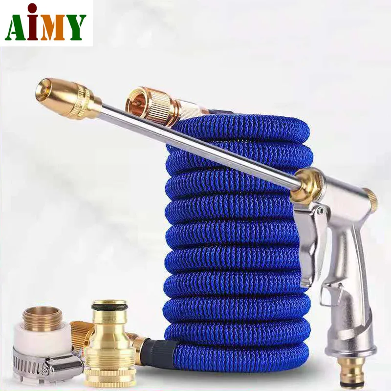 

High Pressure Water Gun for Car Home Outdoor Garden Irrigation Sprinkler Nozzle Expandable Magic Rubber Flexible Hose Suit