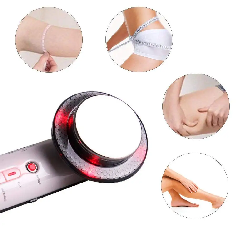 3 in 1 EMS Infrared Ultrasonic Body Massager Ultrasound Slimming Burner V Face Beauty Health Electric Face Lifting Machine