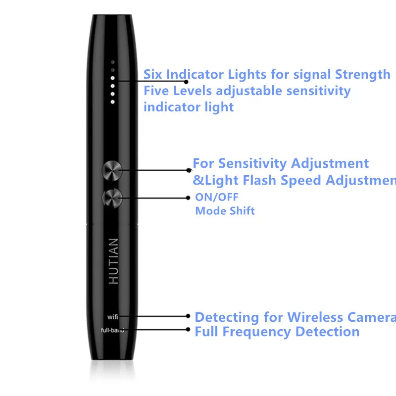 NewAnti Spy Camera Detector Pen Wireless RF Signal Eavesdropping Pinhole Hidden Cam Audio Bug GSM GPS Wiretapping Device Scanner