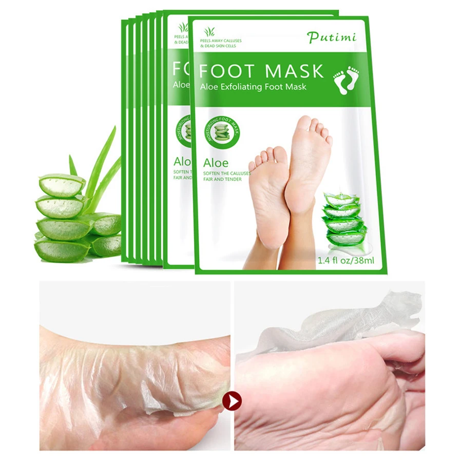 LAIKOU Exfoliating Foot Mask Remove Dead Skin Cuticles Baby Care Peeling foot film Socks for Pedicure Breathable Skin Care