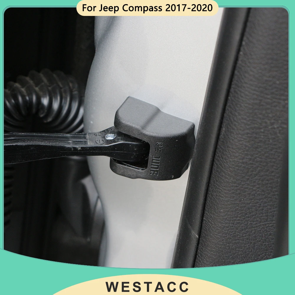 ABS Car Door Limitting Stopper Cover Door Lock Rustproof Cover for Jeep Compass 2017 - 2020 Interior Accessories