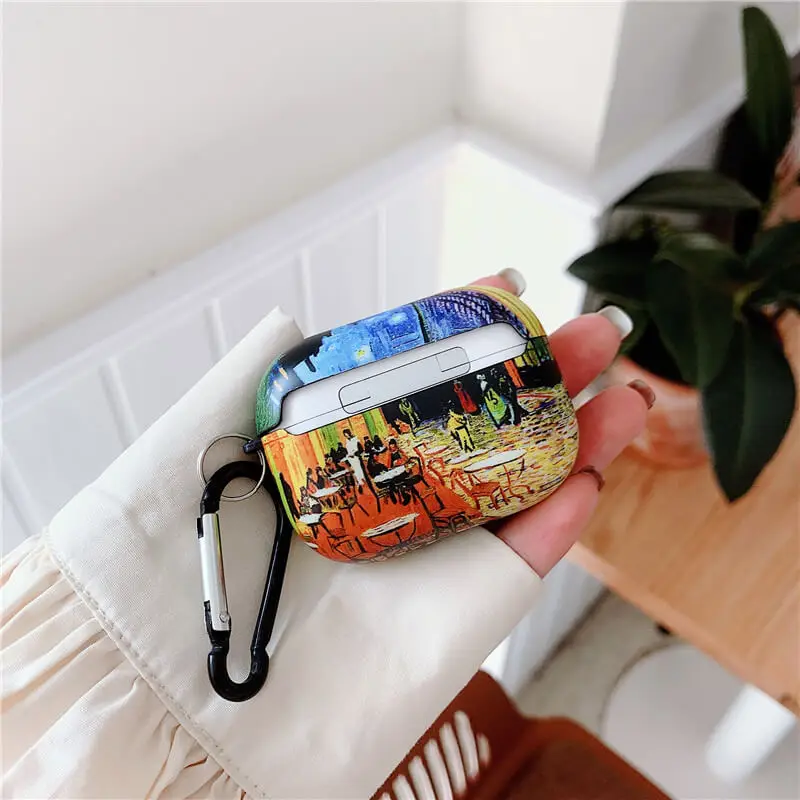 Van Gogh oil painting protective case for Airpods Pro cover bluetooth wireless earphone charging bag for airpod 2 air pod cases