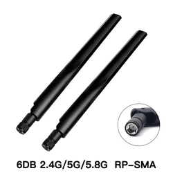 2.4G/5GHz 6DBi 10dbi RP-SMA Male Connector External Wireless WiFi Antenna Universal Router Network Card Antenna for Intel AX210