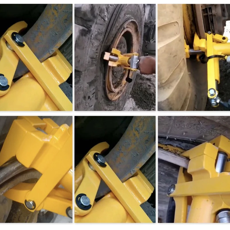 Forklift Tire Pickup Tool Pneumatic Portable Tire Press Pneumatic Hydraulic Stripper Loader Tire Pickup Tool