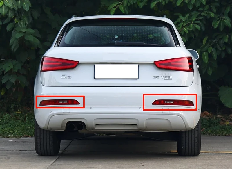 Car Rear Side Lower Bumper Fog Lamps For AUDI Q3 2012-2015 2016-2018 Tail Light Red Reverse Brake Halogen Auto Lower