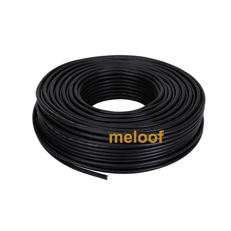 Cable eléctrico RVV de 18AWG, 20 AWG, 4/Cores, Conductor de Cable de cobre, Cable Enchapado suave negro, Cable de extensión LED