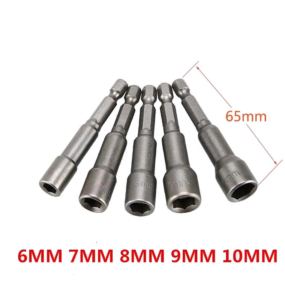 1pc convertitore di punte per cacciavite magnetico a sgancio rapido 6mm-19mm Bit Holder 1/4 "Hex Sleeve Shank supporti elettrici trasforma giunto