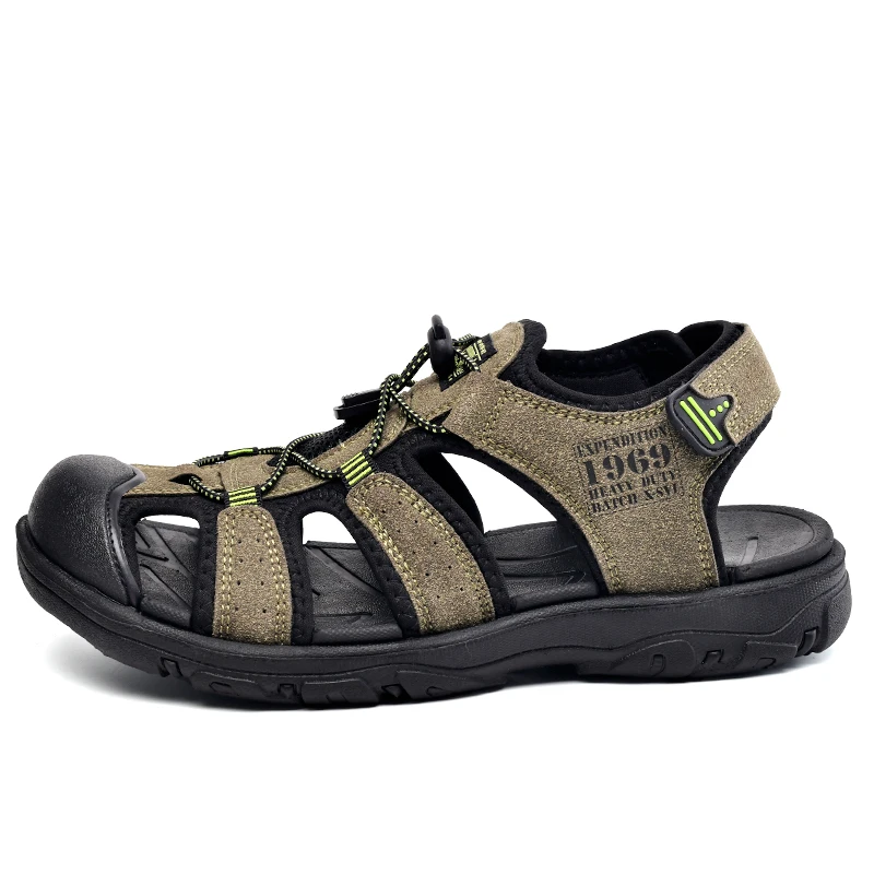 Sandalias informales de suela plana transpirables suaves cómodas, Zapatos, playa, senderismo, exterior, verano, hombre, deporte, 2020