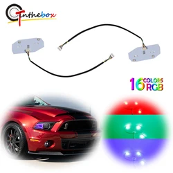 Wireless Bluetooth APP Remote Control RGBW MultiColor LED Headlight Circuit Board Light Kit For 2013-2014 Ford Mustang DRL 12V