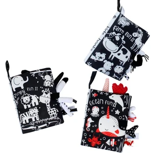 3D Book of Baby, Washable, Black and White, Red animal, early learning, cognitive toys, sound paper gifts, children 6 Main Baby Boy Sales - №6