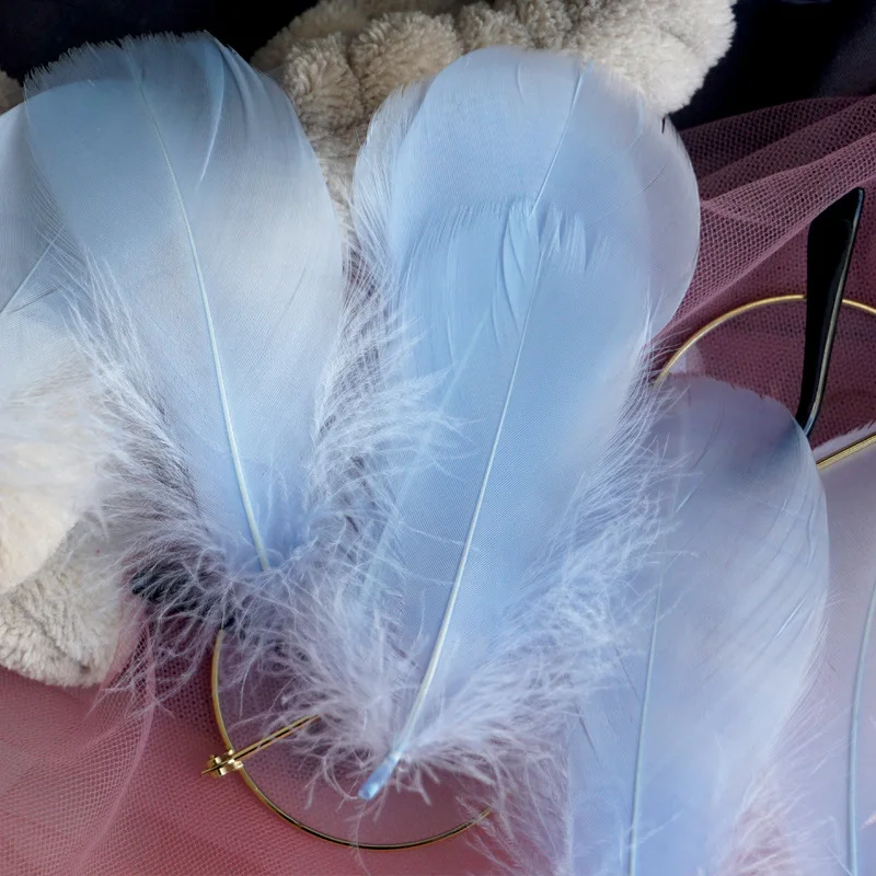 Natürliche Gänsefedern, 4–8 cm, 8–12 cm, Schwanenfedern, für Heimdekoration, Basteln, DIY, Hochzeit, Schmuckzubehör, 100 Stück – Detail 22