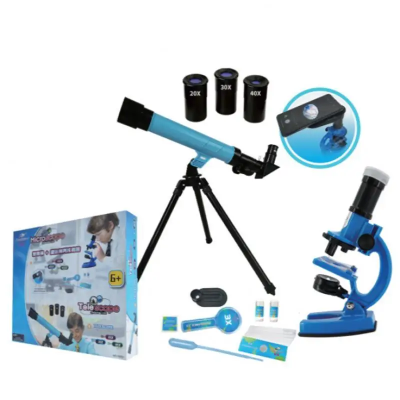 

EASTCOLIGHT Eastcolight Telescope Microscope 2-in-1 Pink Suit Blue Children's Science Toys