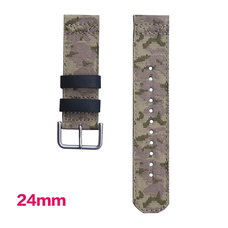 TIMELEE Nylon Watch Straps Camouflage Belt Strap  22mm 24mm  Watch Accessories   Watch Bands