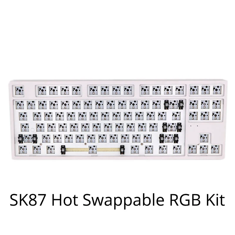 Sk87 key Mechanical Keyboard kit 100% Hot Swappable Programmable Wired Bluetooth Replaceable Space Mechanical Keyboard DIY kit