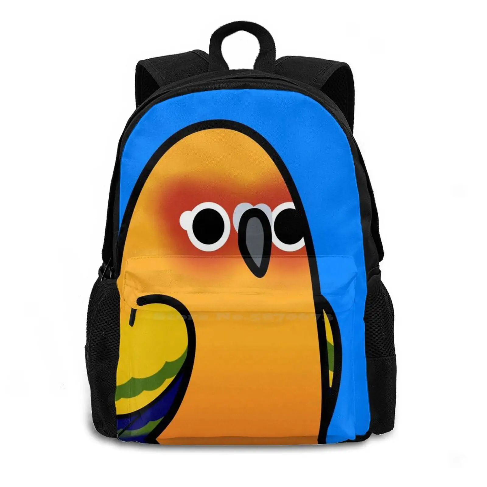 الكثير من الطيور!-Sun Conure Fashion Pattern Design Travel Laptop School Backpack Bag Birds Cute Many Cockatiel Cockatoo الأفريقي