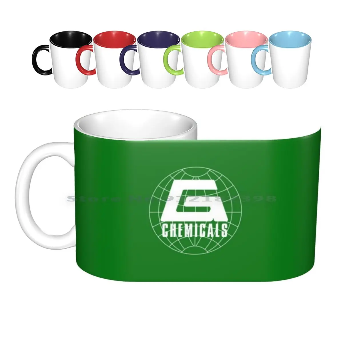 Global Chemicals Ceramic Mugs Coffee Cups Milk Tea Mug Global Chemicals Wales Welsh Llanfairfach Green Death Pertwee Giant