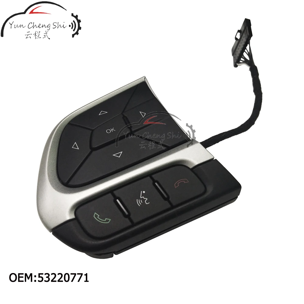 Multifuncional alta configuração interruptor do volante é adequado para jeep compass 1.4l 2017 103kw rhd 53220771 53220778