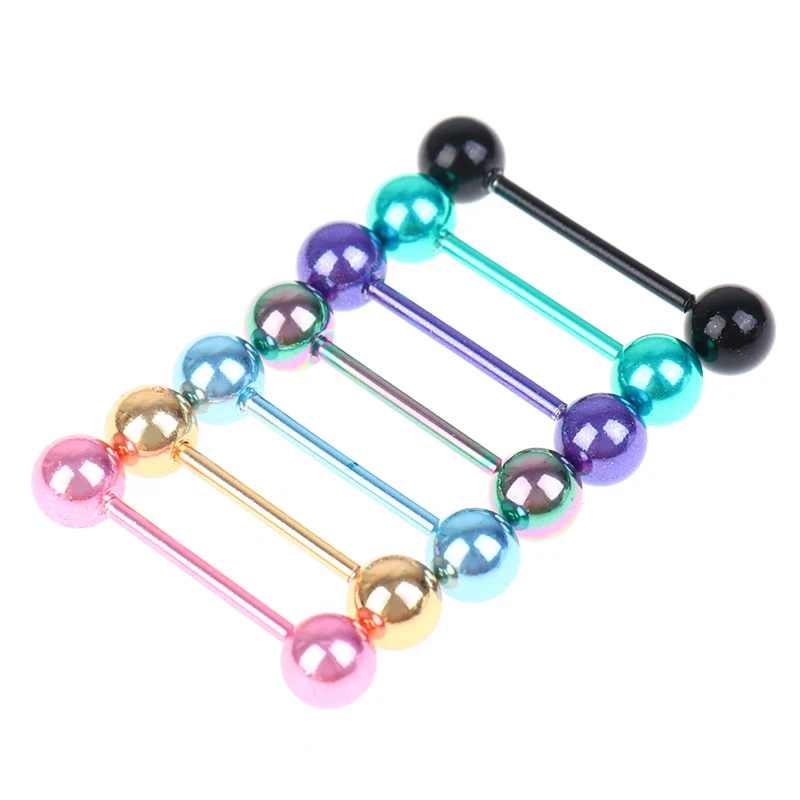 7 Pcs/set Tongue Piercing Stainless Steel Piercing Tongue Rings Bars Girls Tongue Piercing Industrial Barbells Quality Body Ring